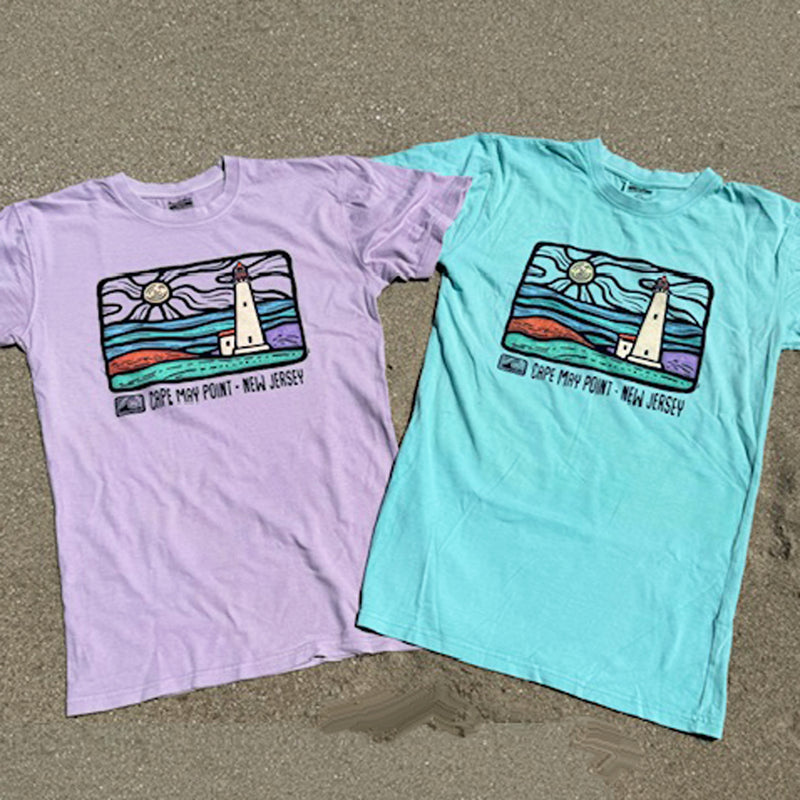 Cape May Point Sun and Lighthouse Tee
