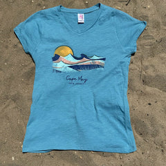 Cape May Sunset Ladies V-Neck