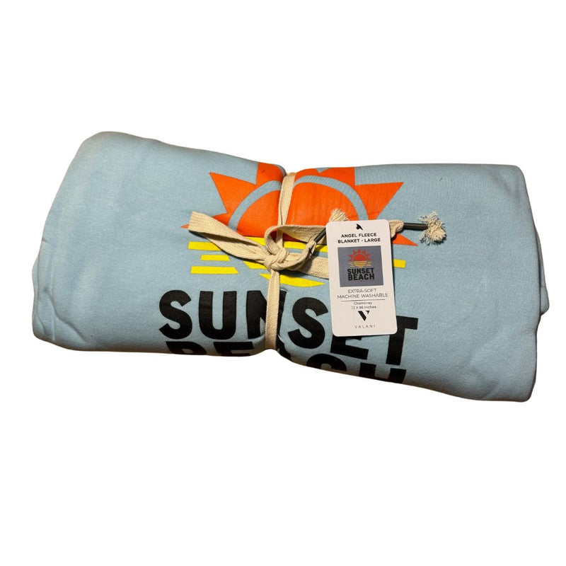 Sunset Beach Angle Fleece Large Blanket