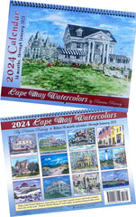 Cape May Watercolors 2024 Calendar by Patricia Rainey