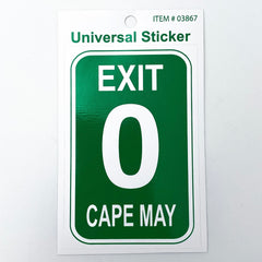 Exit 0 Cape May Sticker