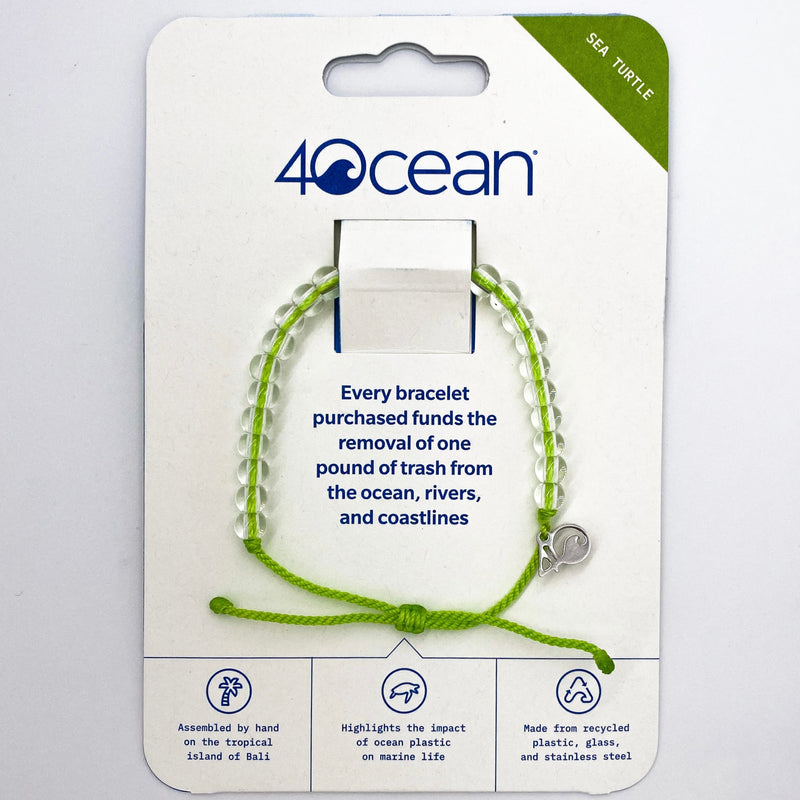 4Ocean Bracelet Braided SEA TURTLE LIME
