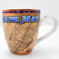 Cape May Map Mug with Concrete Ship Atlantus